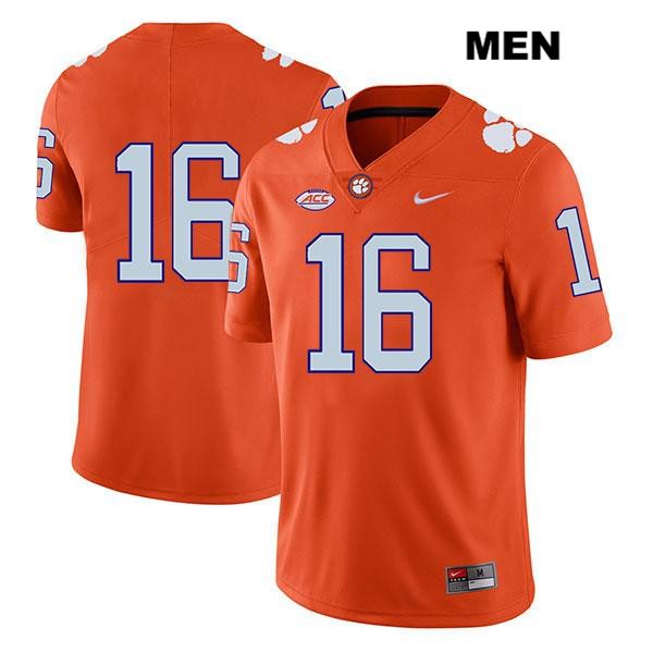 Men's Clemson Tigers #16 Trevor Lawrence Stitched Orange Legend Authentic Nike No Name NCAA College Football Jersey LJR1246DY